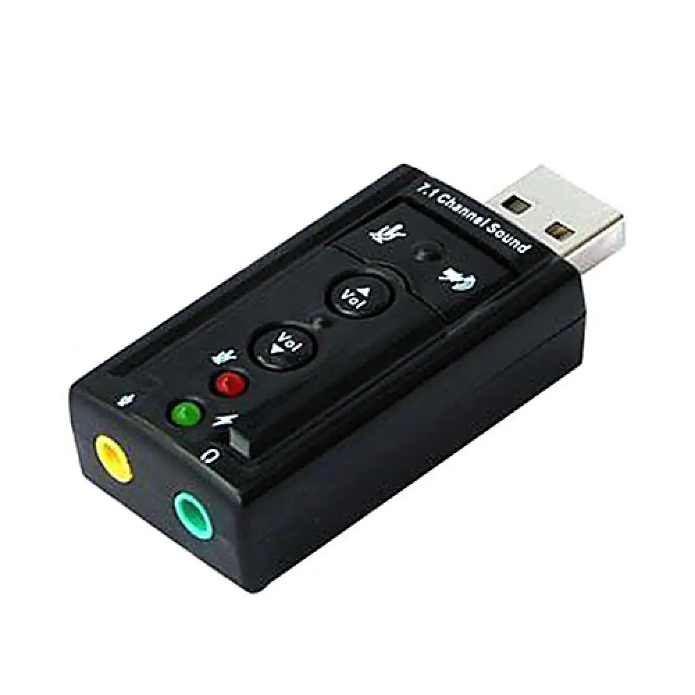 Virtual 7.1 USB Stereo Audio Adapter – External Sound Card